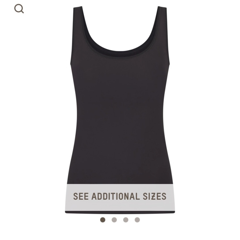 SKIMS sculpting tank in black.